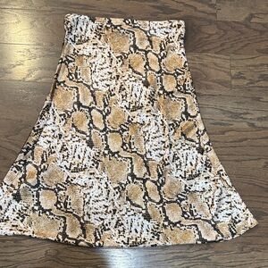Rachel Zoe Brown and Cream Midi Skirt